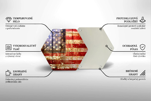 Deska szklana do kuchni USA Flaga Ameryki