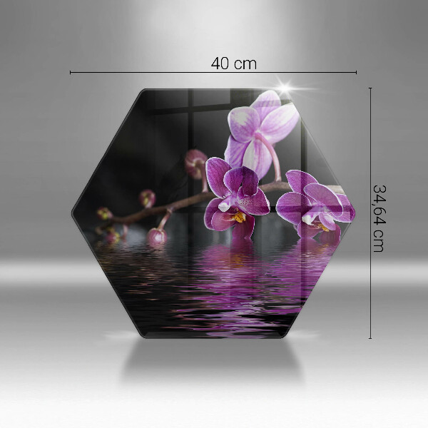 Deska szklana do kuchni Orchidea woda zen