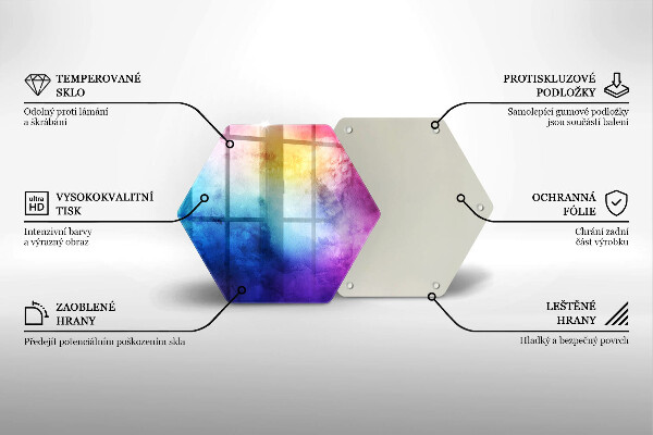 Deska szklana do kuchni Tęczowe plamy akwareli