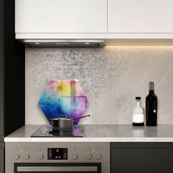 Deska szklana do kuchni Tęczowe plamy akwareli