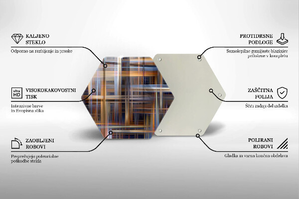 Deska szklana do kuchni Abstrakcyjne linie farb