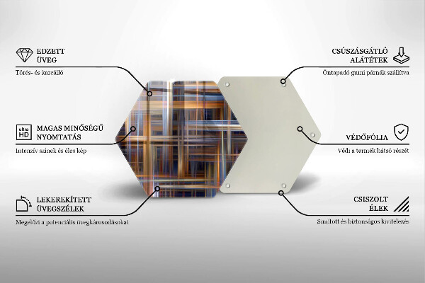 Deska szklana do kuchni Abstrakcyjne linie farb