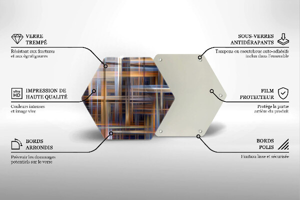 Deska szklana do kuchni Abstrakcyjne linie farb