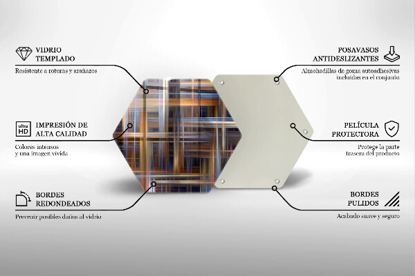 Deska szklana do kuchni Abstrakcyjne linie farb