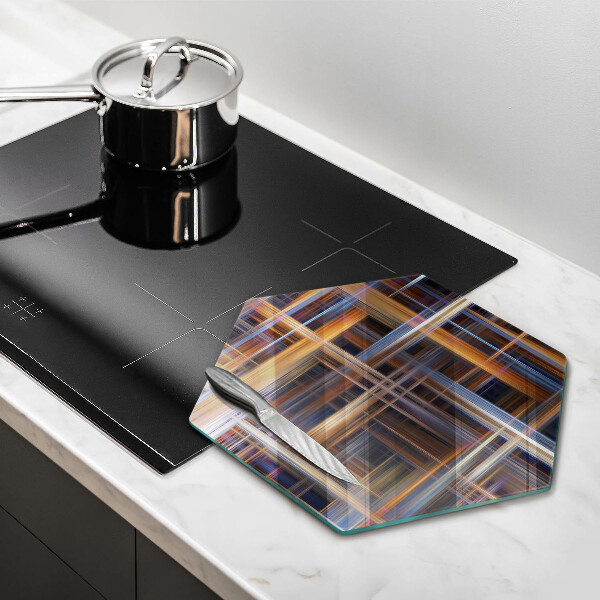 Deska szklana do kuchni Abstrakcyjne linie farb