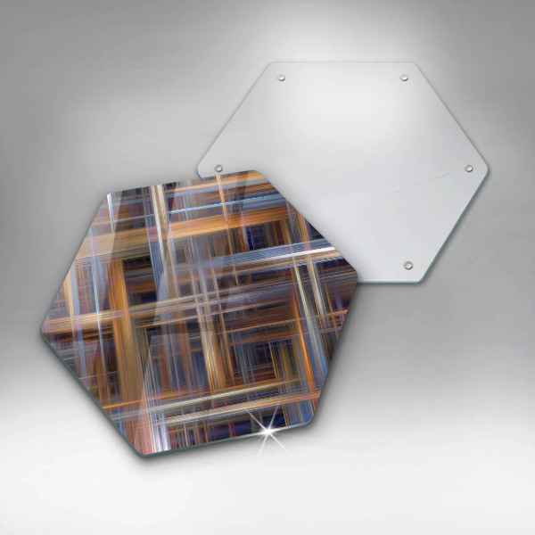 Deska szklana do kuchni Abstrakcyjne linie farb