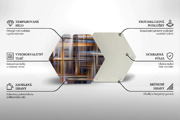Deska szklana do kuchni Abstrakcyjne linie farb