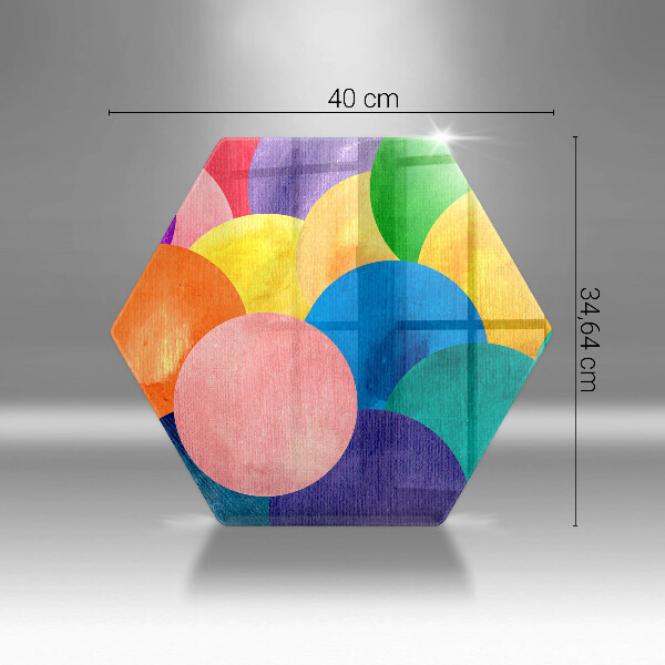 Deska szklana do kuchni Barwne koła