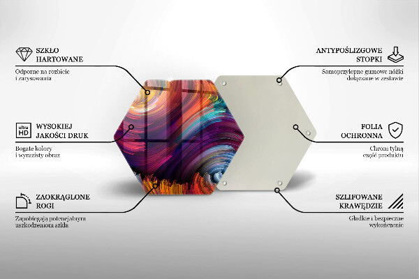 Deska szklana do kuchni Kolorowe pasemka