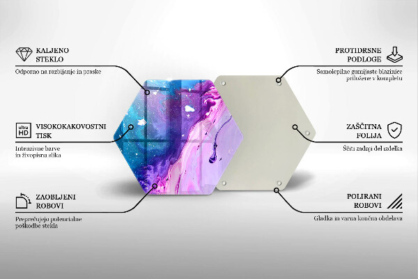 Deska szklana do kuchni Abstrakcja tusze