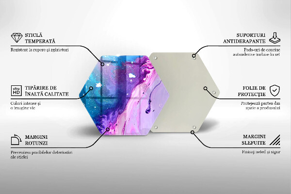 Deska szklana do kuchni Abstrakcja tusze