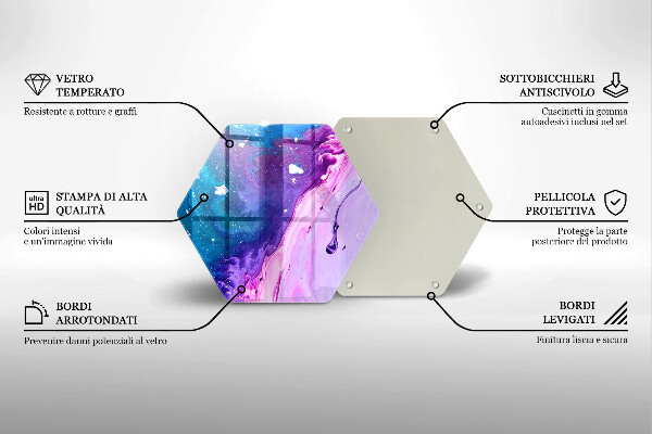 Deska szklana do kuchni Abstrakcja tusze