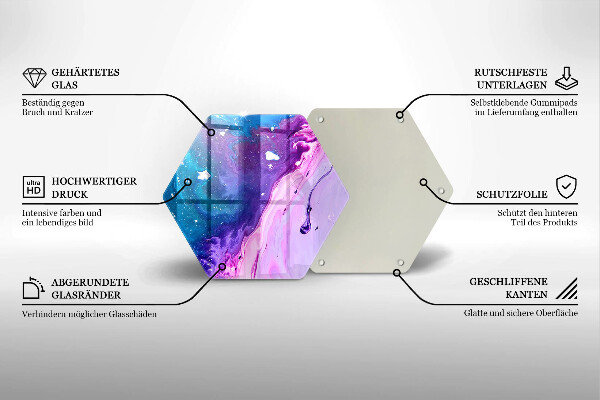 Deska szklana do kuchni Abstrakcja tusze