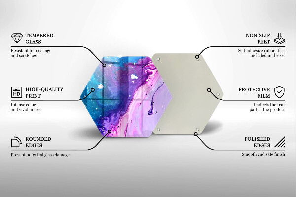 Deska szklana do kuchni Abstrakcja tusze