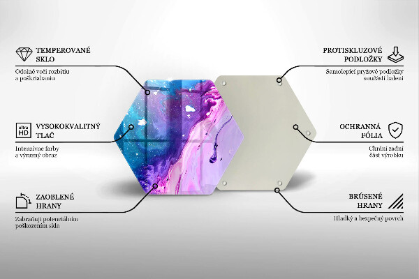 Deska szklana do kuchni Abstrakcja tusze