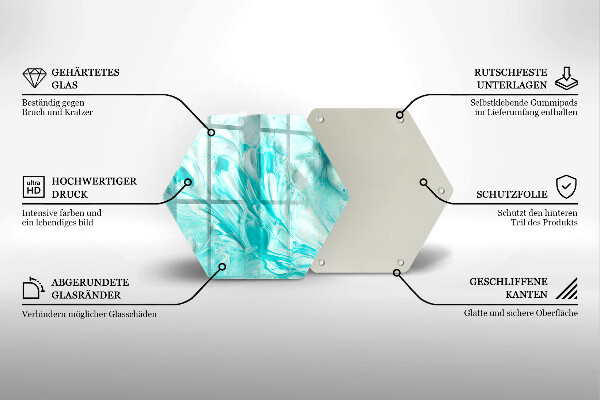 Deska szklana do kuchni Farby abstrakcja