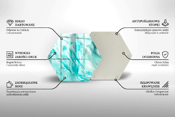 Deska szklana do kuchni Farby abstrakcja