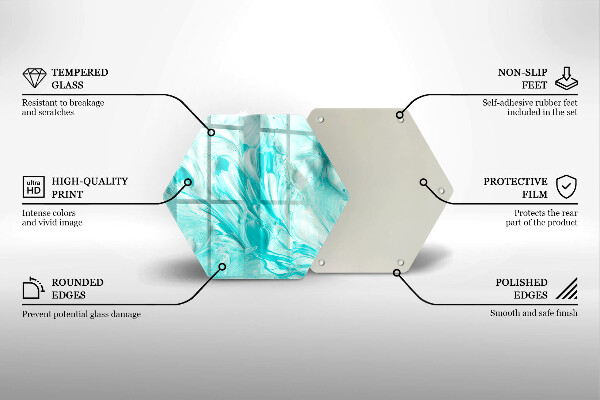 Deska szklana do kuchni Farby abstrakcja