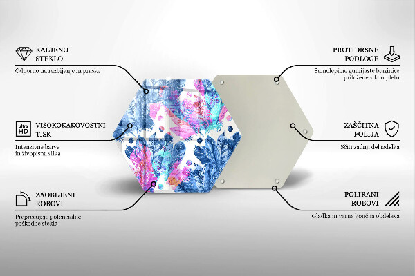 Deska kuchenna Ilustracja boho piórka