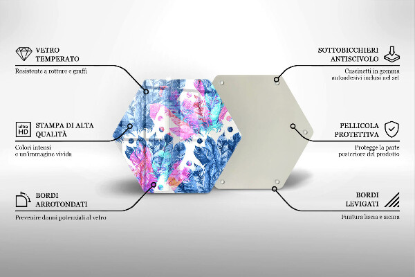 Deska kuchenna Ilustracja boho piórka