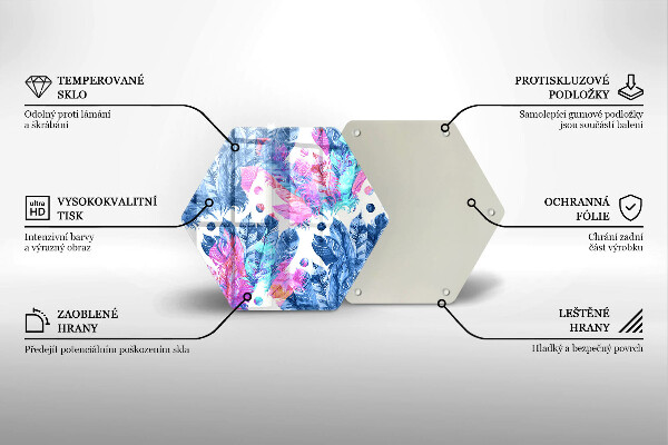 Deska kuchenna Ilustracja boho piórka