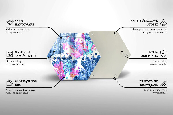 Deska kuchenna Ilustracja boho piórka
