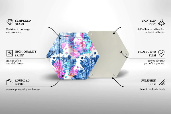 Deska kuchenna Ilustracja boho piórka