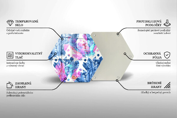 Deska kuchenna Ilustracja boho piórka