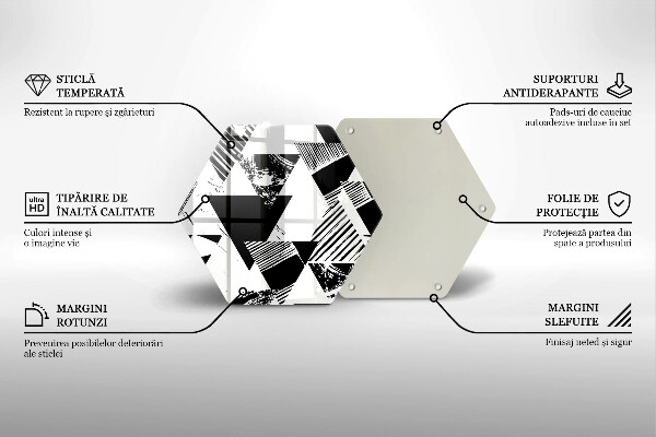 Deska kuchenna Geometryczne trójkąty