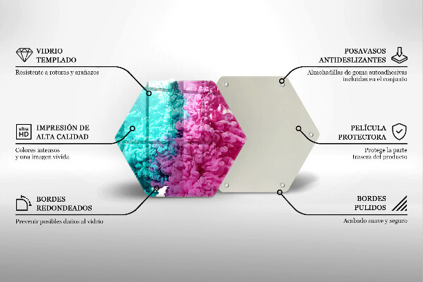 Deska kuchenna Turkusowo-różowy dym