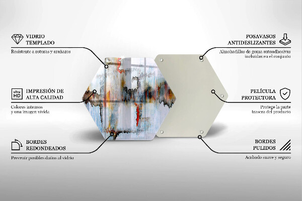 Deska szklana do kuchni Farby abstrakcja
