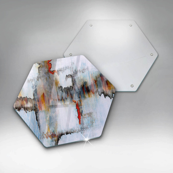 Deska szklana do kuchni Farby abstrakcja