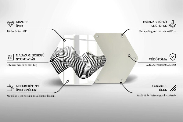 Deska kuchenna Linearna abstrakcja