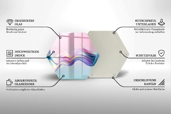 Deska kuchenna Pastelowa abstrakcja