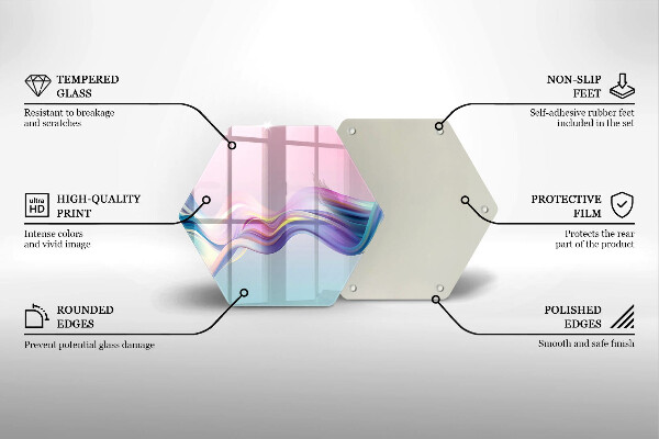 Deska kuchenna Pastelowa abstrakcja