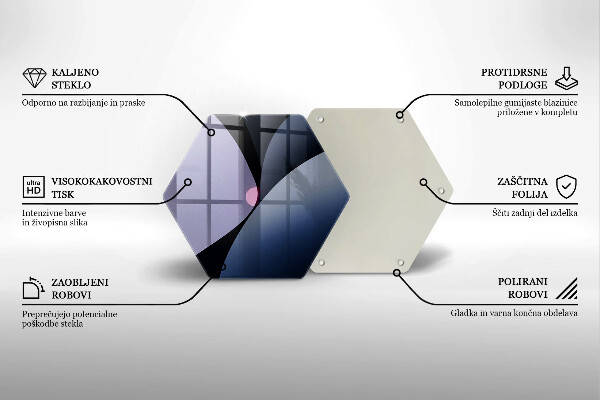 Deska szklana do kuchni Abstrakcja kształty