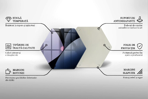 Deska szklana do kuchni Abstrakcja kształty