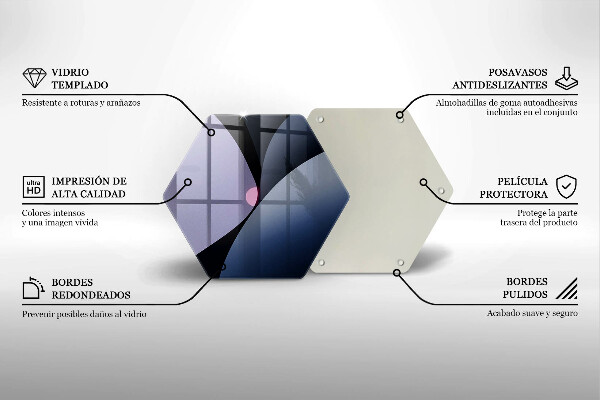 Deska szklana do kuchni Abstrakcja kształty