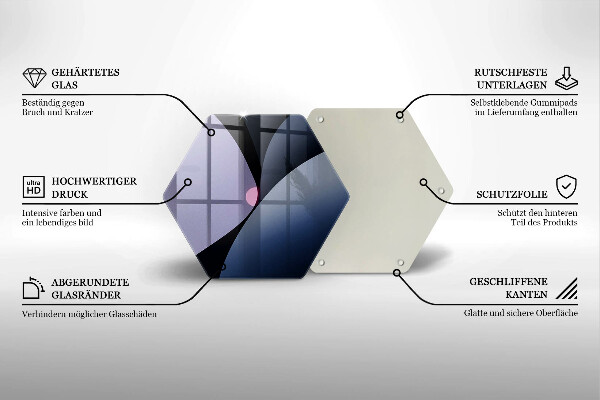 Deska szklana do kuchni Abstrakcja kształty