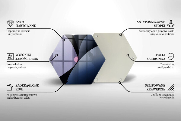 Deska szklana do kuchni Abstrakcja kształty