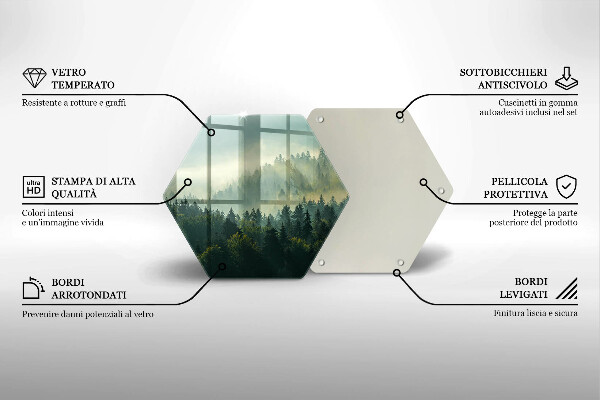 Deska szklana do kuchni Pejzaż Widok na las