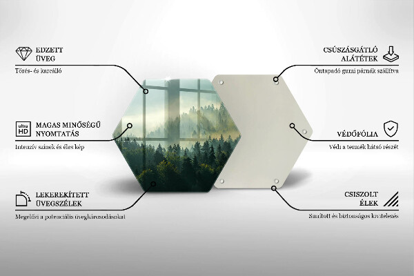 Deska szklana do kuchni Pejzaż Widok na las