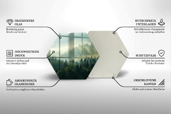 Deska szklana do kuchni Pejzaż Widok na las