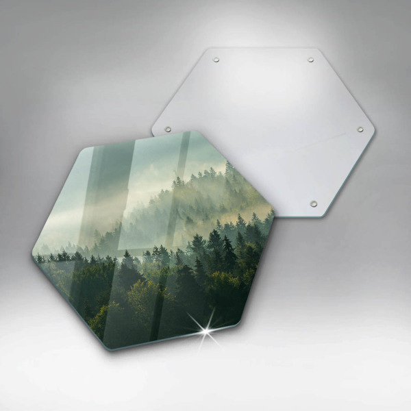 Deska szklana do kuchni Pejzaż Widok na las