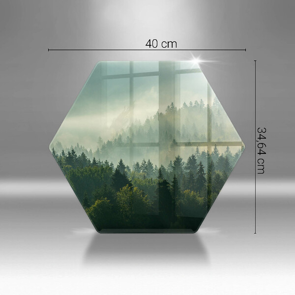 Deska szklana do kuchni Pejzaż Widok na las