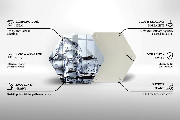 Deska szklana do kuchni Kostki lodu