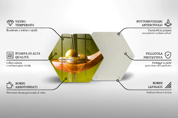 Deska szklana do kuchni Oliwa i oliwki