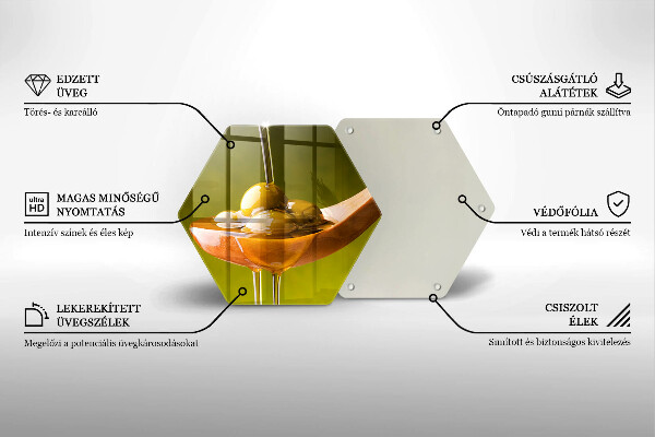 Deska szklana do kuchni Oliwa i oliwki