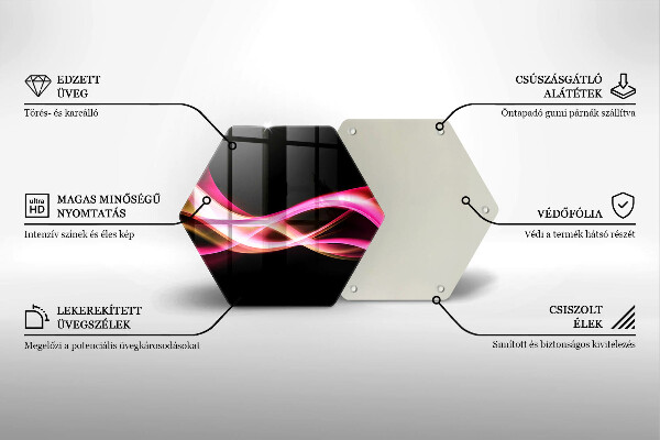 Deska szklana do kuchni Abstrakcja neonowy dym