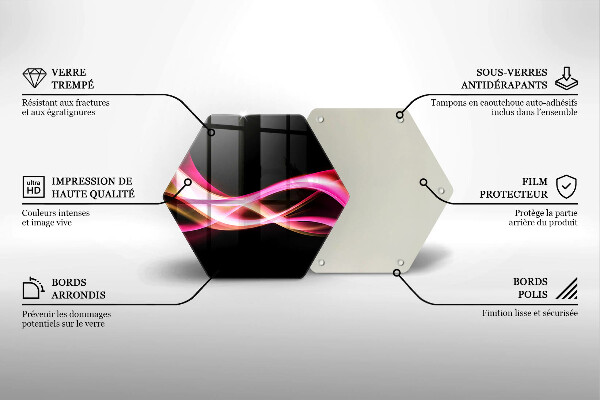 Deska szklana do kuchni Abstrakcja neonowy dym